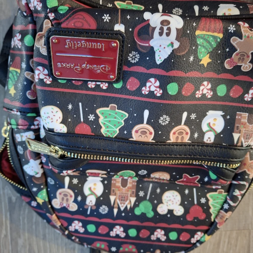 Disney Parks Loungefly Bag Holiday Christmas Snacks Food Backpack 2019 Retired